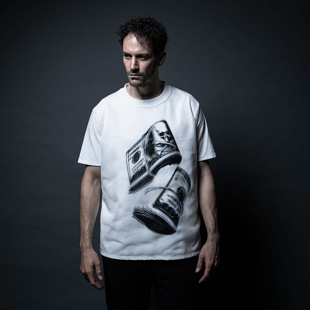 mastermind JAPAN - 2026SS - T-shirt - Banknote Motif - MJ26C16-TS004 (WHITE) 4-004