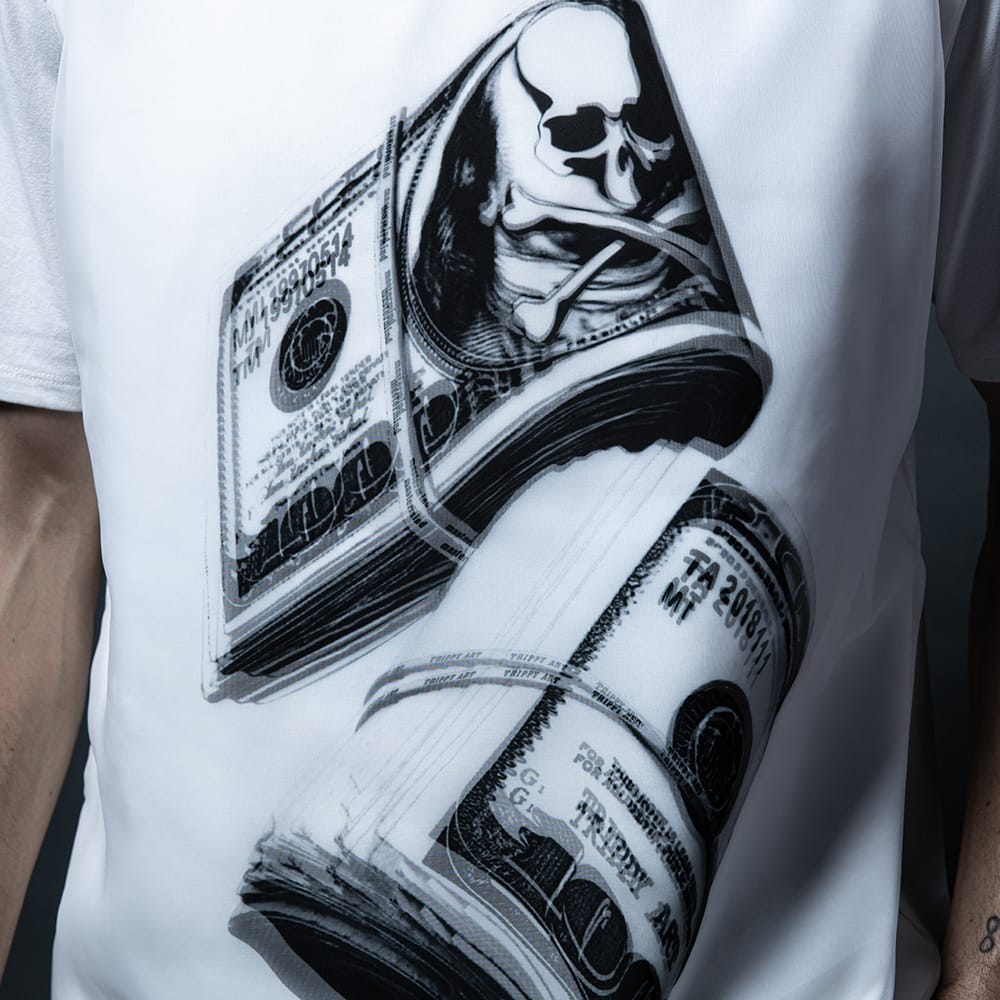 mastermind JAPAN - 2026SS - T-shirt - Banknote Motif - MJ26C16-TS004 (WHITE) 4-007