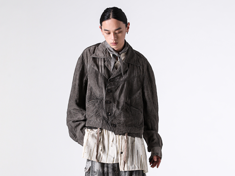 ZIGGY CHEN 26SS クロップドパッチワークジャケット カーゴトラウザー