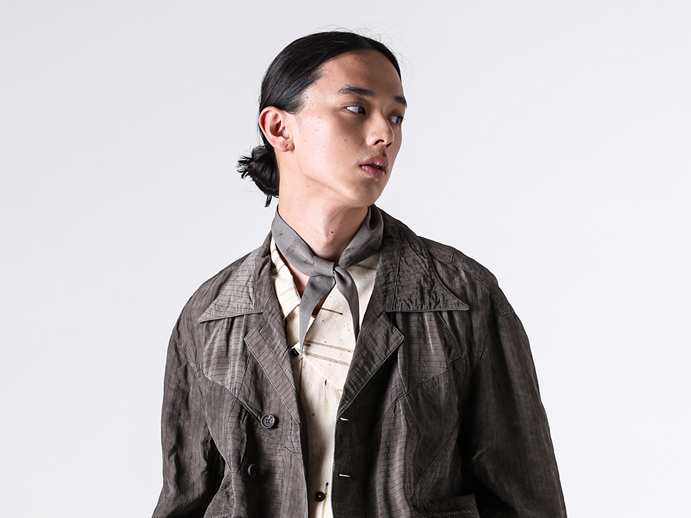 ZIGGY CHEN 26SS クロップドパッチワークジャケット カーゴトラウザー