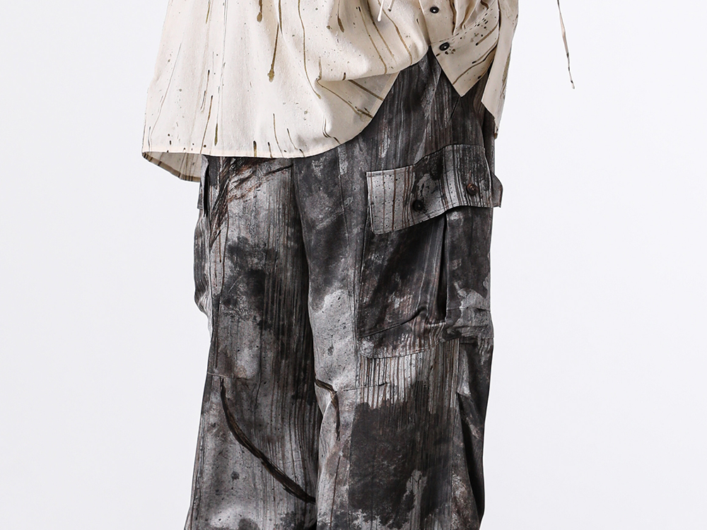 ZIGGY CHEN 26SS クロップドパッチワークジャケット カーゴトラウザー