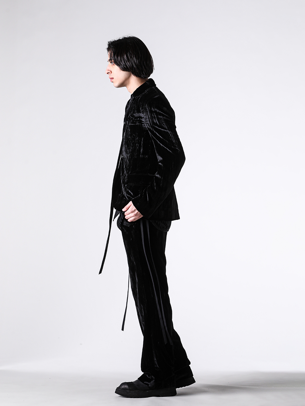 オリゾンティ期　ann demeulemeester コーティングジャケット Ann Demeulemeester 26SS LUCIUSデコンストラクテッドジャケット