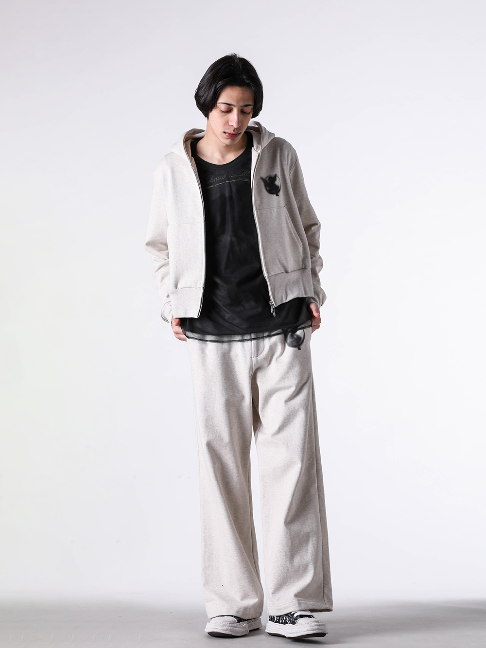 マサです。v12ライトグレーセットアップ　サイズXXL MASU 26SS セットアップ ストリートスタイル -FASCINATE