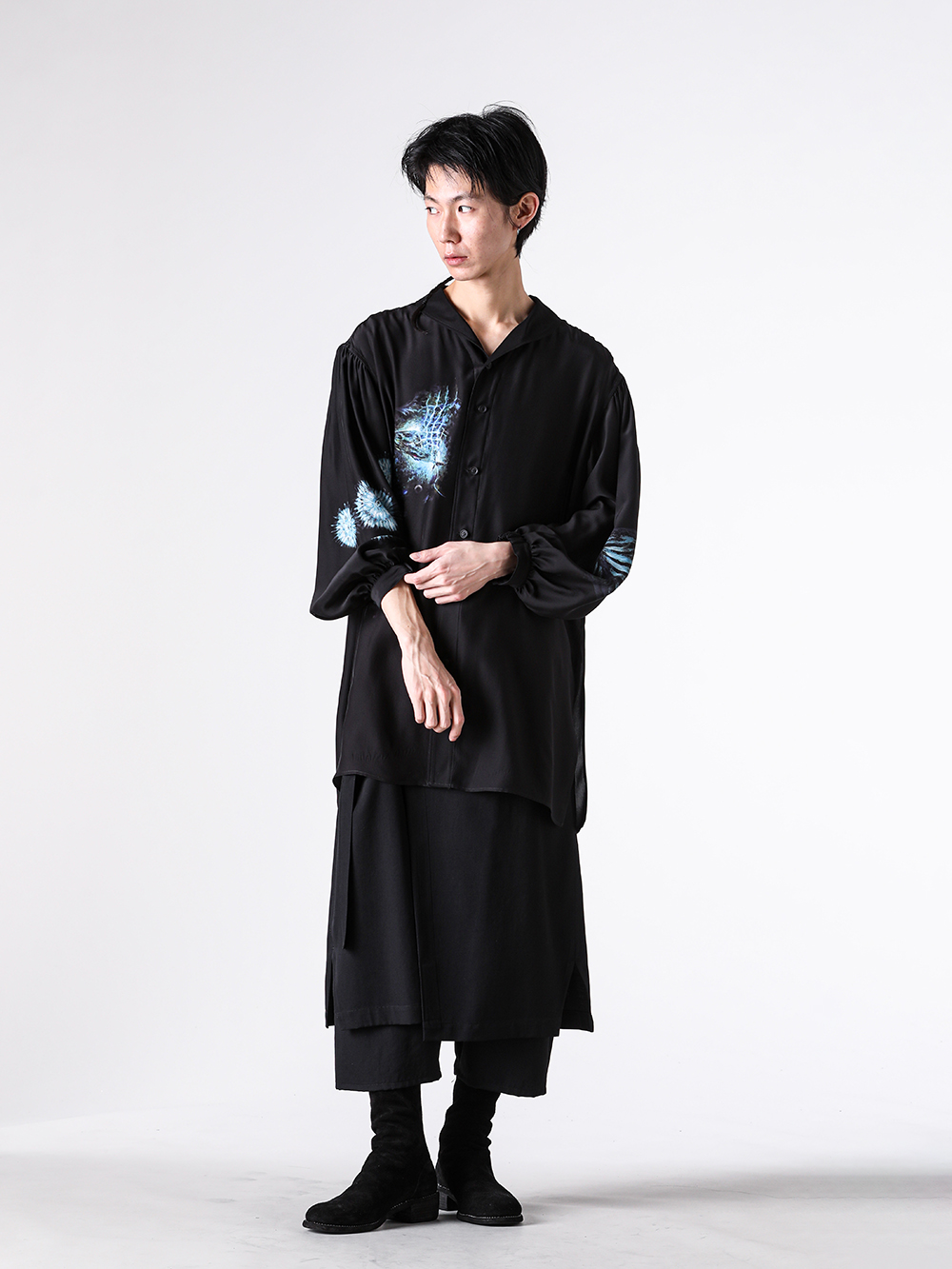 Yohji Yamamoto POUR HOMME 16SS 自画像プリントT Yohji Yamamoto POUR HOMME 26SS インクジェットプリントが際立つ春夏