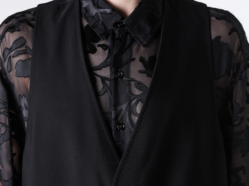 ANN DEMEULEMEESTER 本人デザイン期 ベスト 黒 ブラック Ann Demeulemeester - ANN DEMEULEMEESTER 本人デザイン期 ベスト 黒
