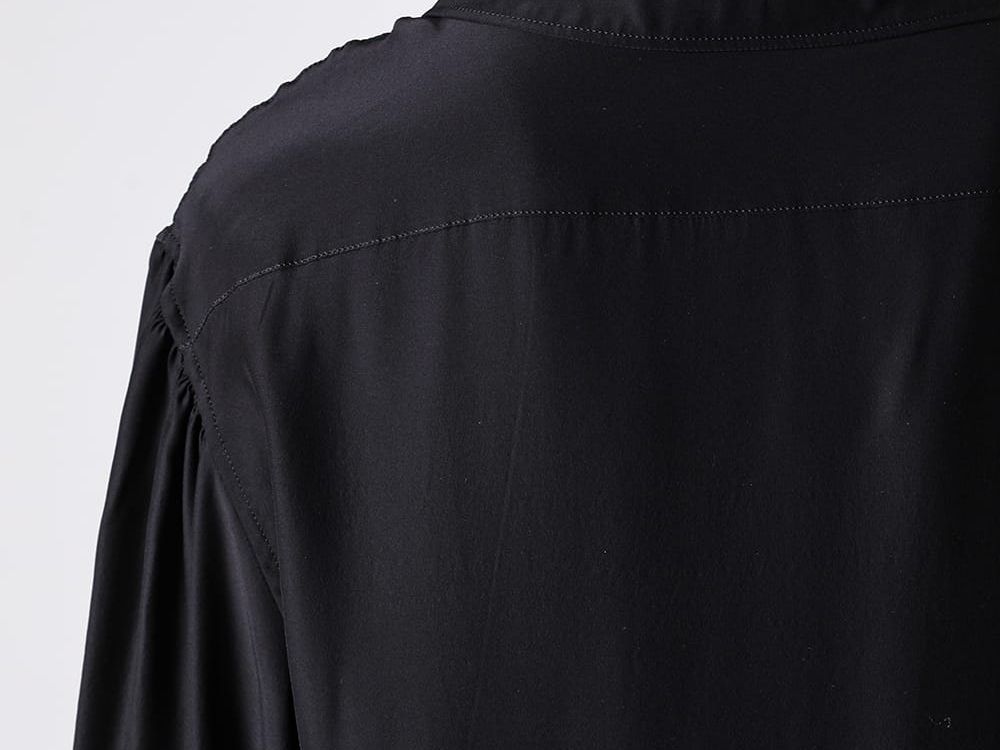 Yohji Yamamoto 26SS Sea 6 スカーフカラーブラウス 12匁シルクサテン 