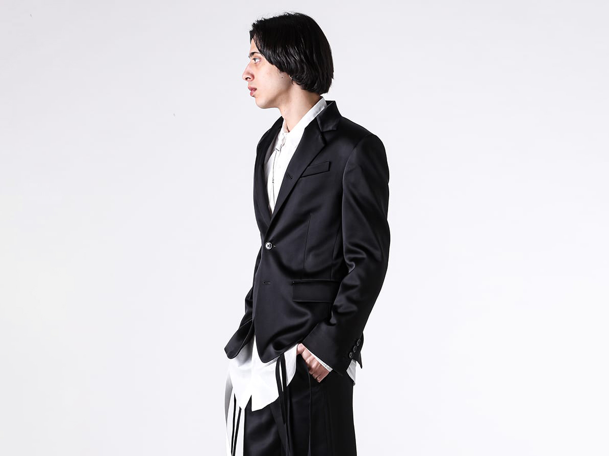 Ann Demeulemeester 26SS VINCE Tailored Jacket: Acetate-Rayon Luster and a Flawless Straight Fit