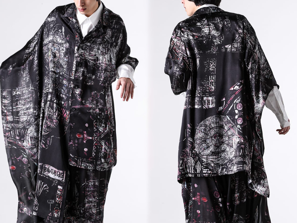 Yohji Yamamoto 26SS プリントロングケープジャケットをご紹介 -FASCINATE