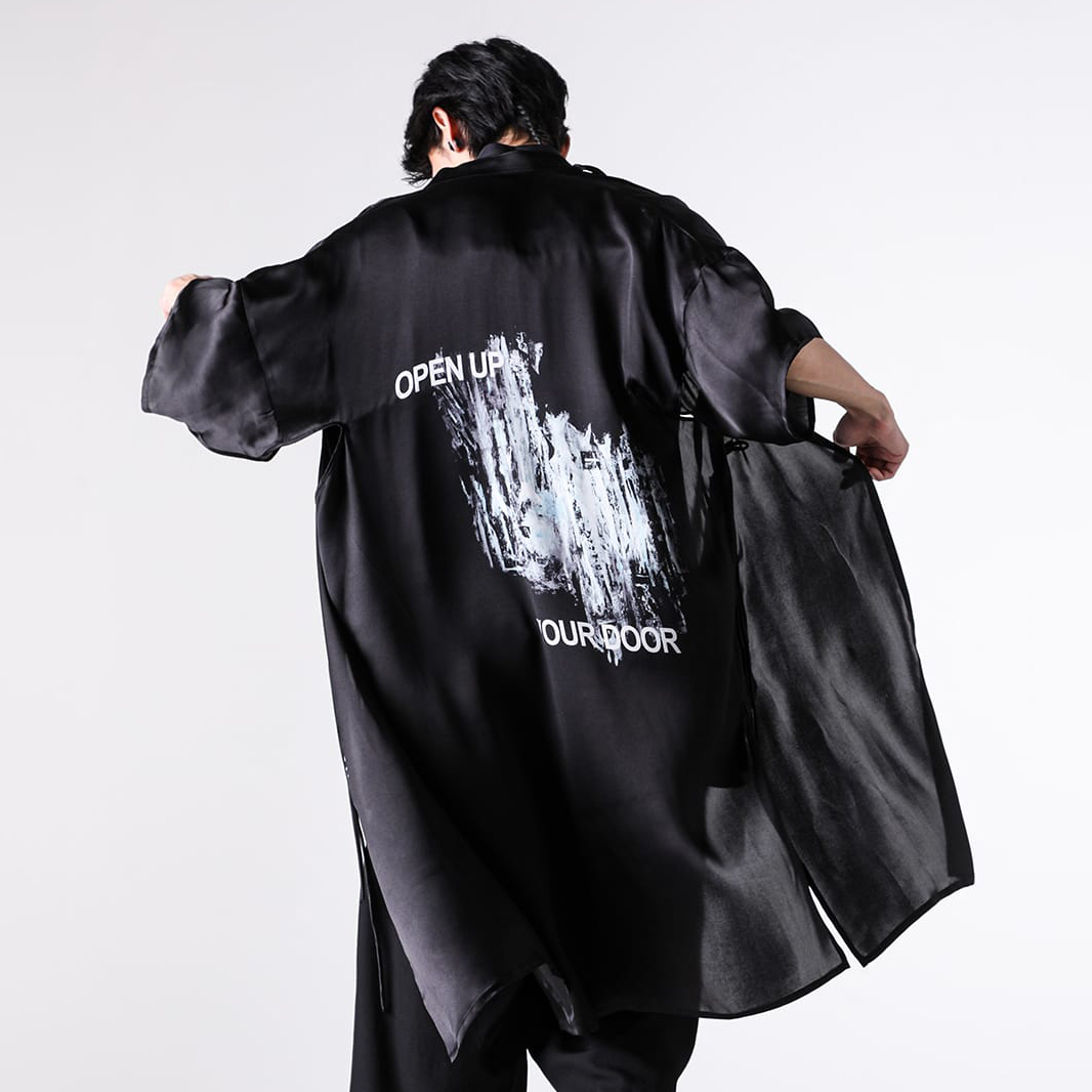 Yohji Yamamoto 26SS シルクサテンチャイナドレス(ブラウス)｜通販