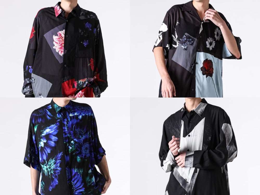 Ground Y 26SS Rayon Print Series: The Texture of 80-Count Spun Rayon and 4 Different Silhouettes