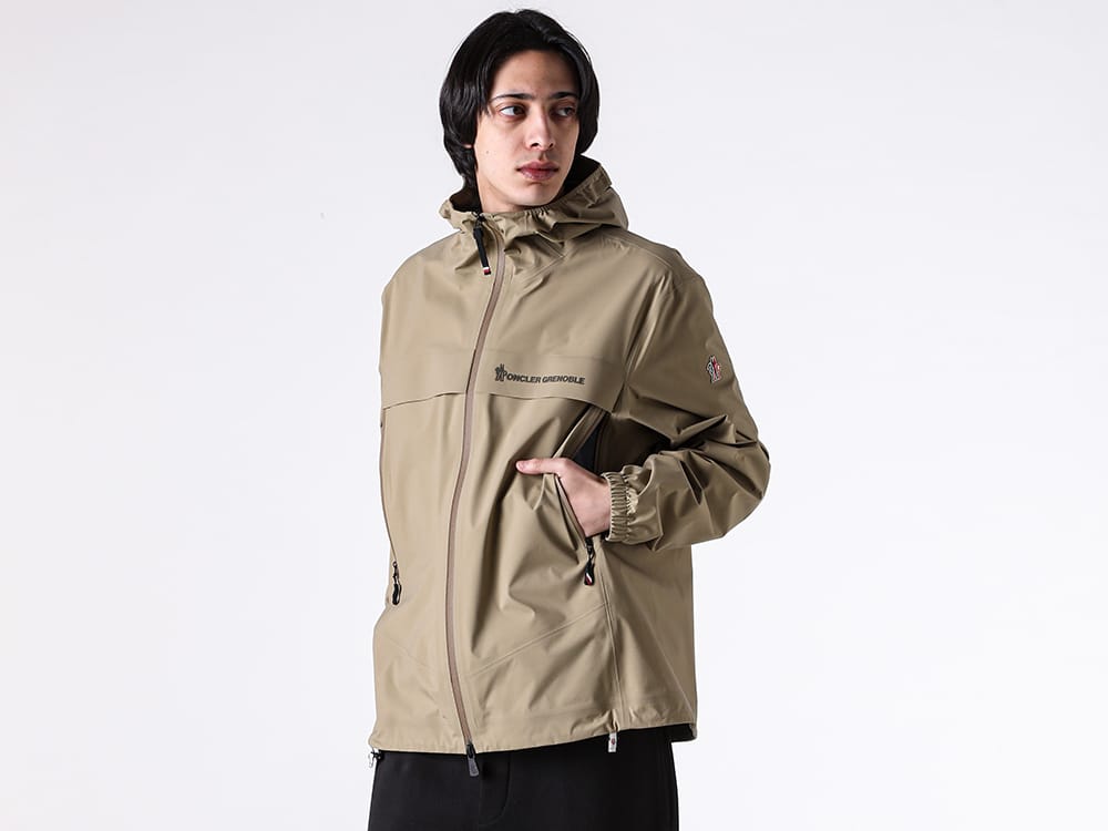 Macro shot of the surface of waterproof and breathable technical fabric