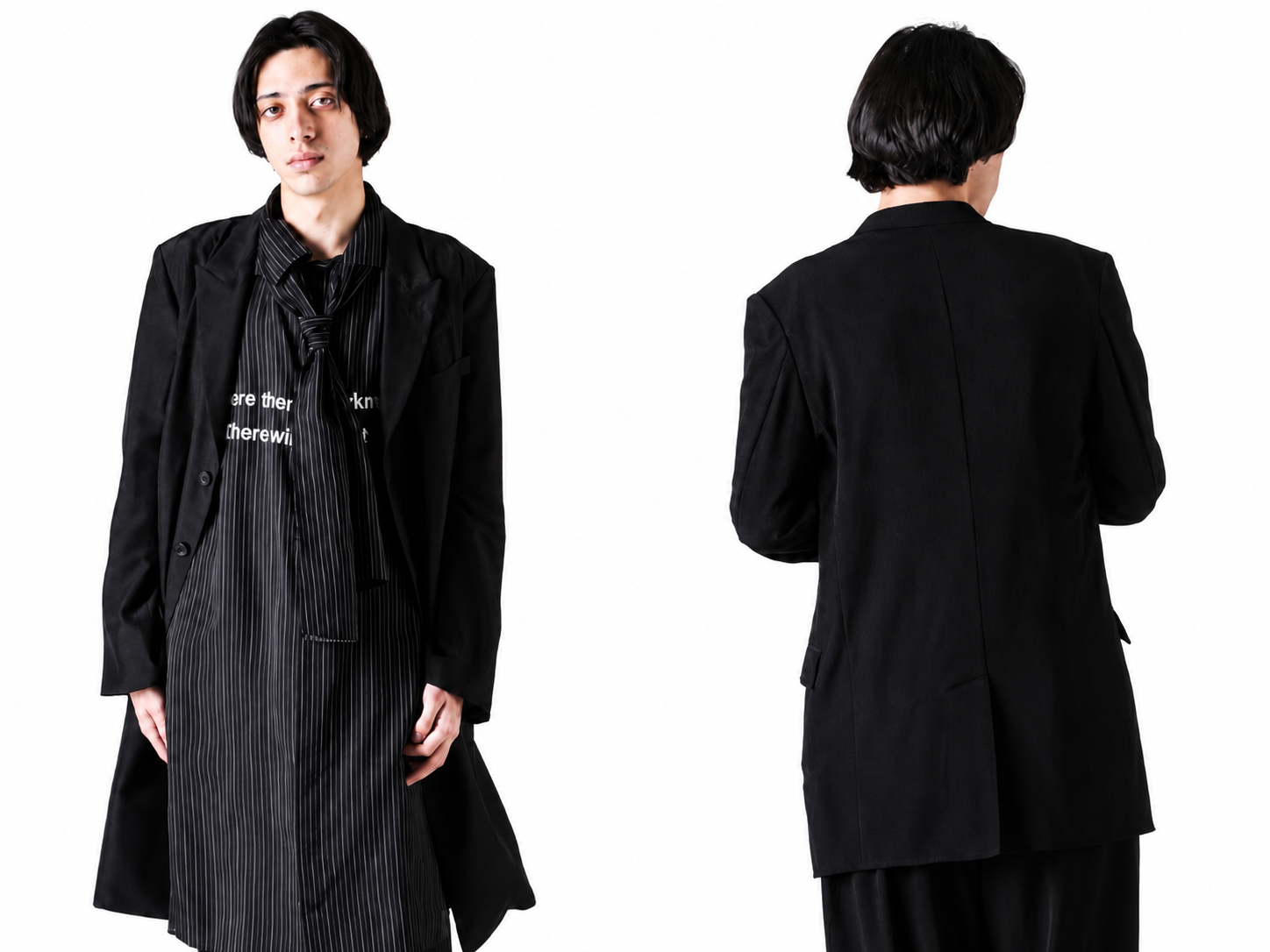 ヨウジヤマモト 26SS 新作ジャケット|シルク羽二重とTaタキシード ヨウジヤマモト 26SS 新作ジャケット|シルク羽二重とTaタキシード