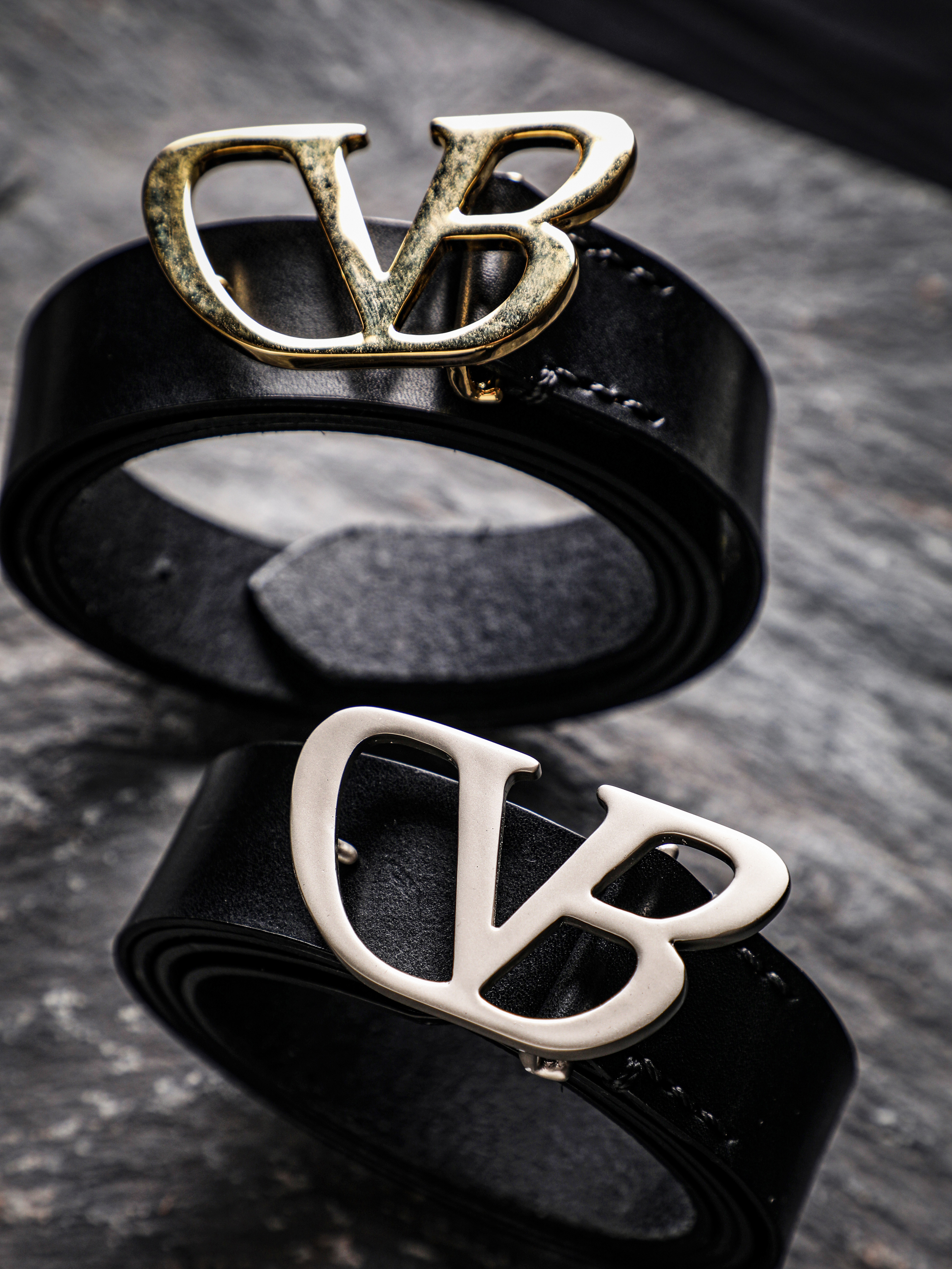 Close-up image of the custom buckle on the doublet DB Hook Buckle Belt