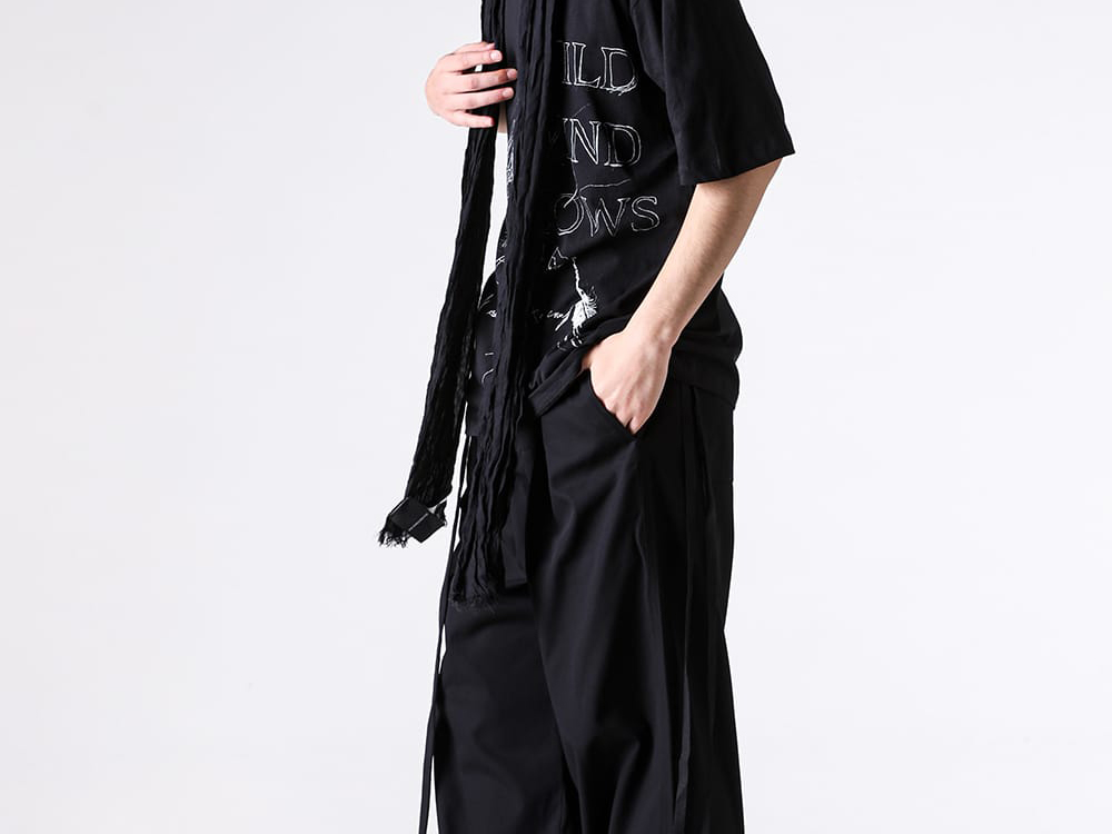 Ann Demeulemeester 26SS新作Tシャツ4型 グラフィックと直線的ドレープ