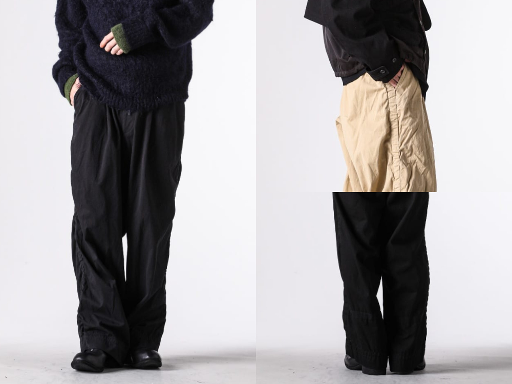 kolor カラー　製品染め　ブサイクパンツ パッカリングパンツ　サイズ1 kolor(カラー) 26AW パッカリングパンツの構造美とサイズ感・着用