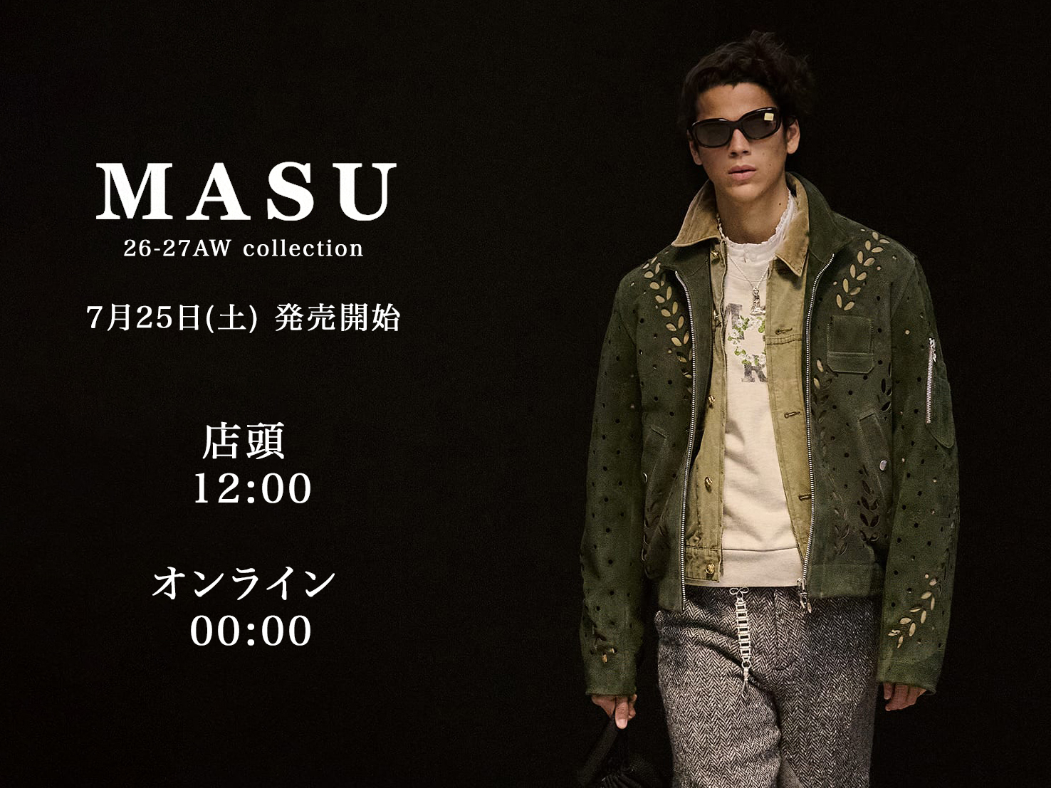 入荷告知】MASU 26AWコレクション 1stデリバリーが7月25日(土)より販売