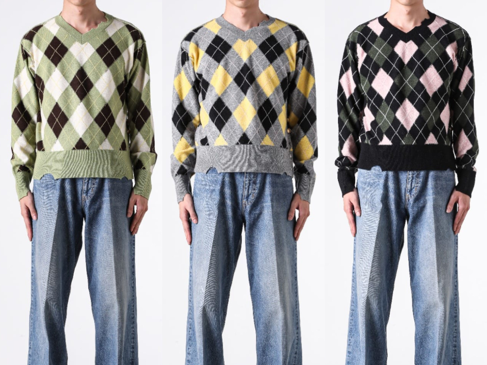 MASU Diamond Scraped Sweater Guide -FASCINATE