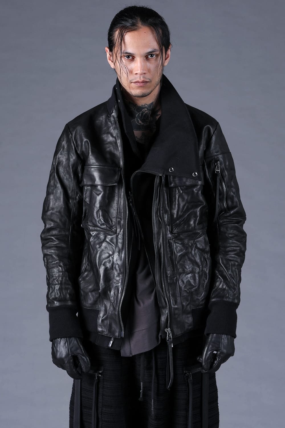 D.HYGEN ホースレザー ジャケット 馬革 1 ハイネック ユリウス D.HYGEN ホースレザージャケット 26-27AWの3型 -FASCINATE