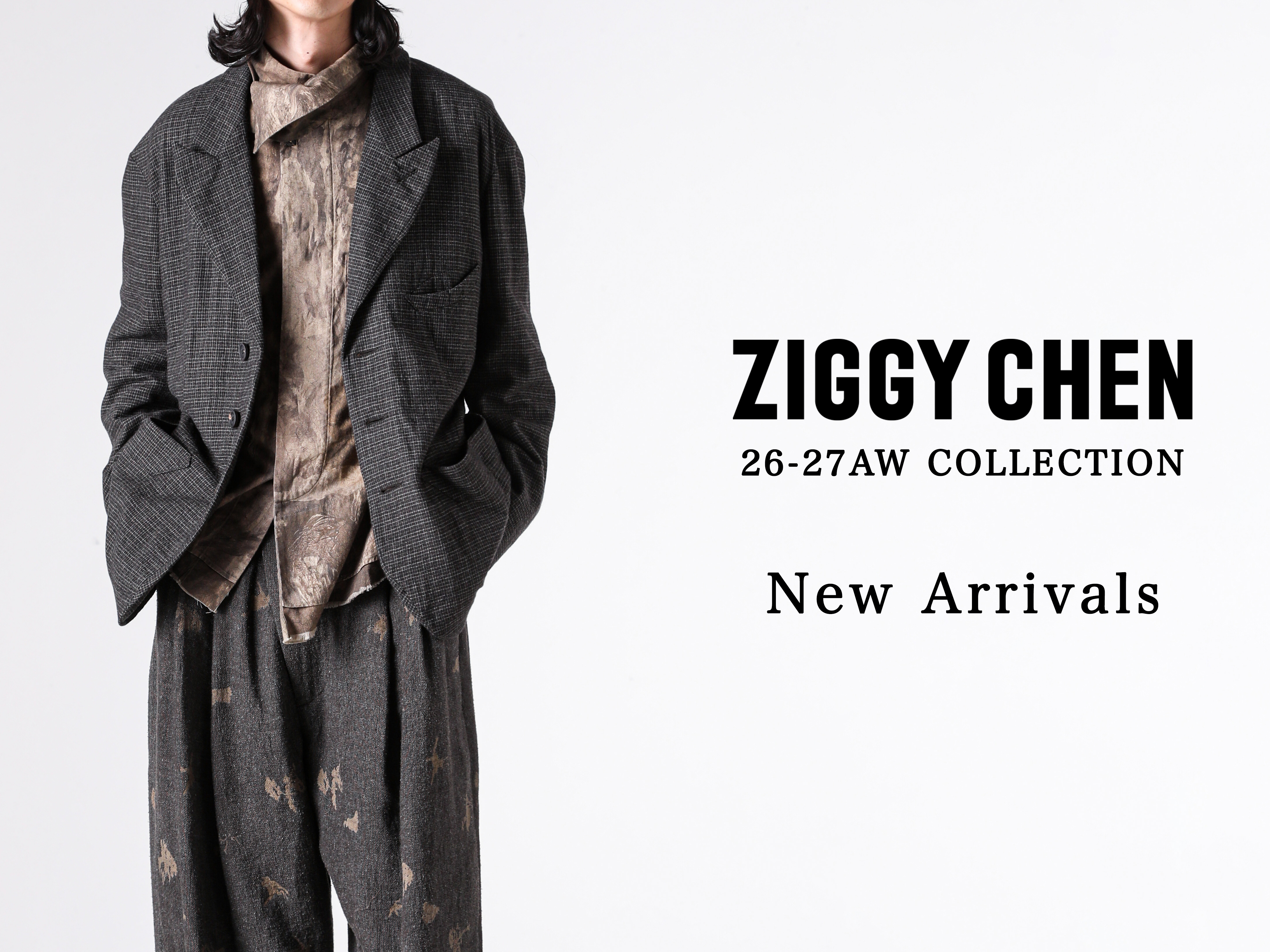 ZIGGY CHEN 23SS 総柄　ジャケット　ほぼ未使用　正規品 入荷情報】 ZIGGY CHEN 2026AWコレクション 23型が一挙入荷