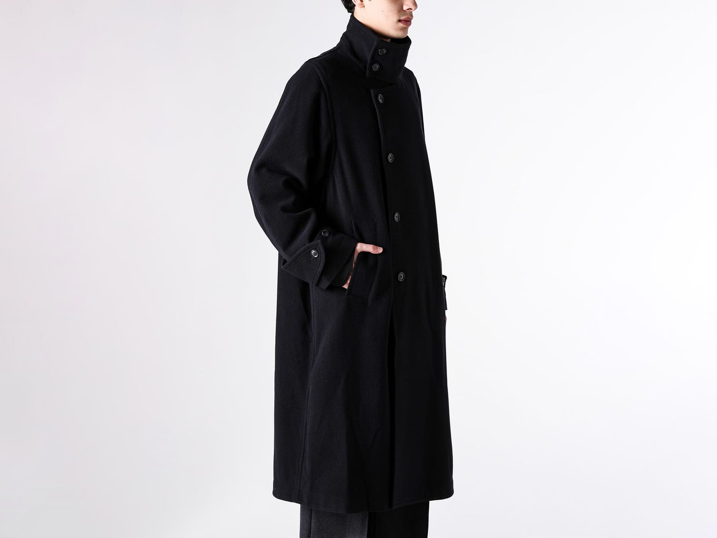 Details on the IRENISA 26AW New Stand Collar Coat -FASCINATE