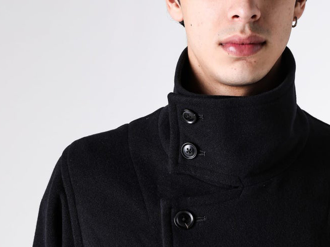 Details on the IRENISA 26AW New Stand Collar Coat -FASCINATE
