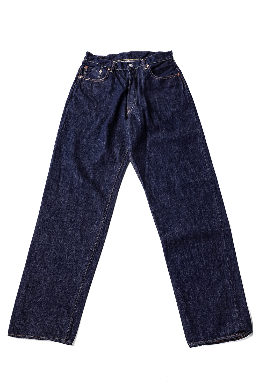 Baggy 50sジーンズを平置きした正面