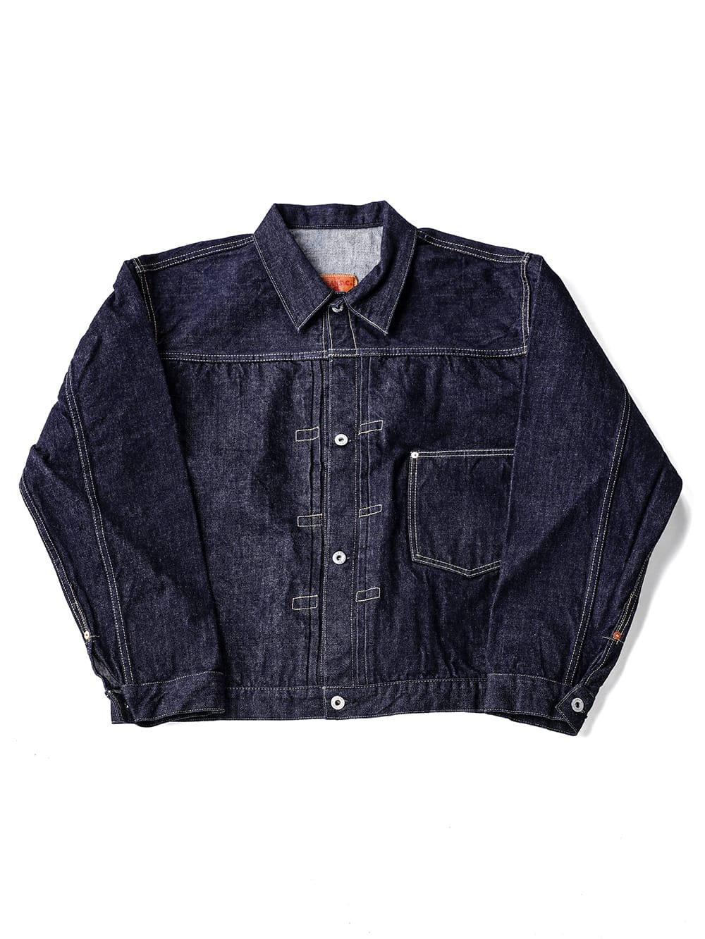 TCB Late S40's Jacketを平置きした正面と四つのボタン