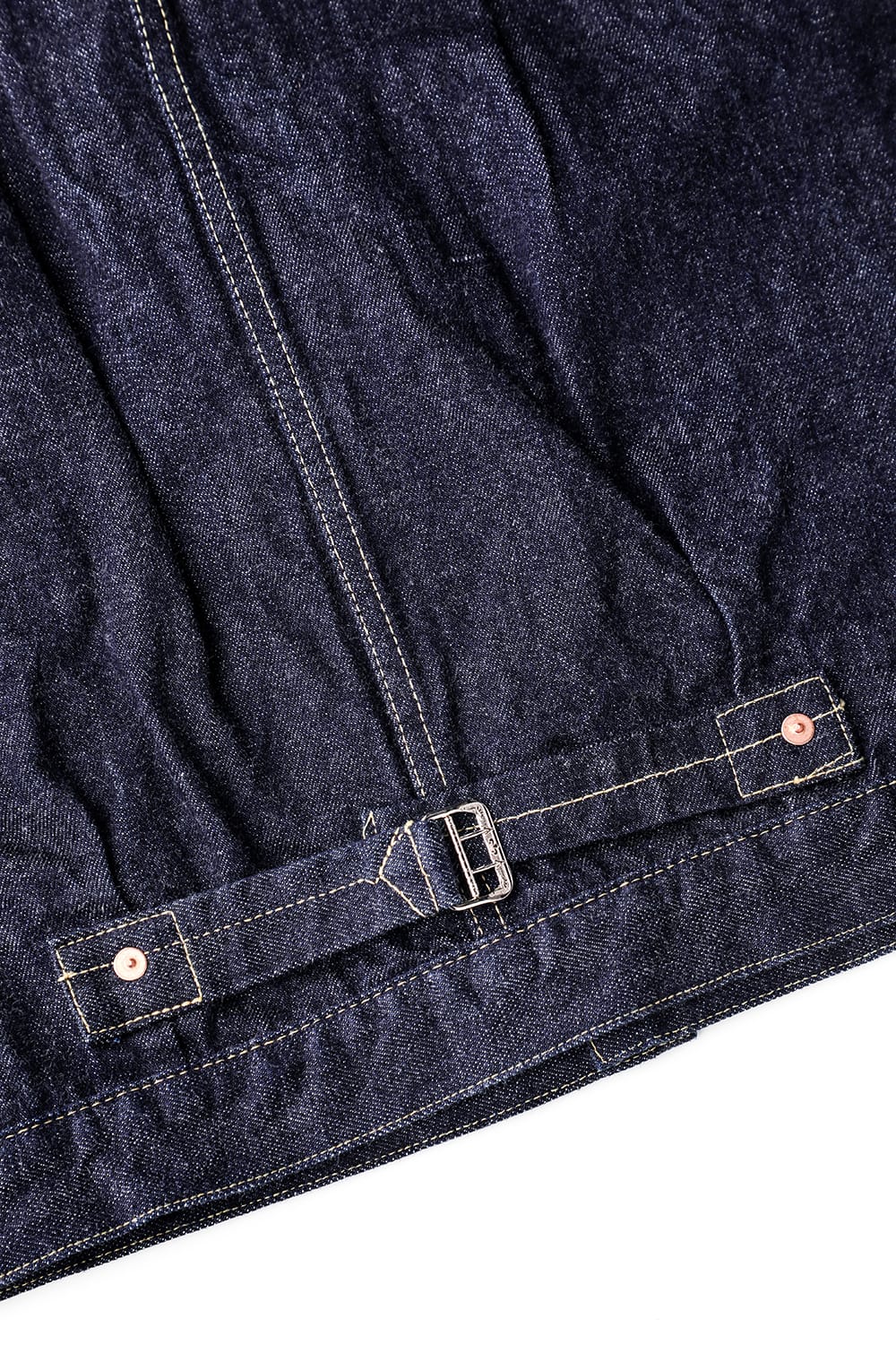 TCB Late S40's Jacketの長方形に近いシンチストラップ全体