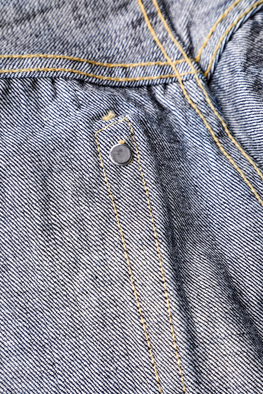 TCB Late S40's Jeansの後ろポケット裏に見えるリベットと縫い止め