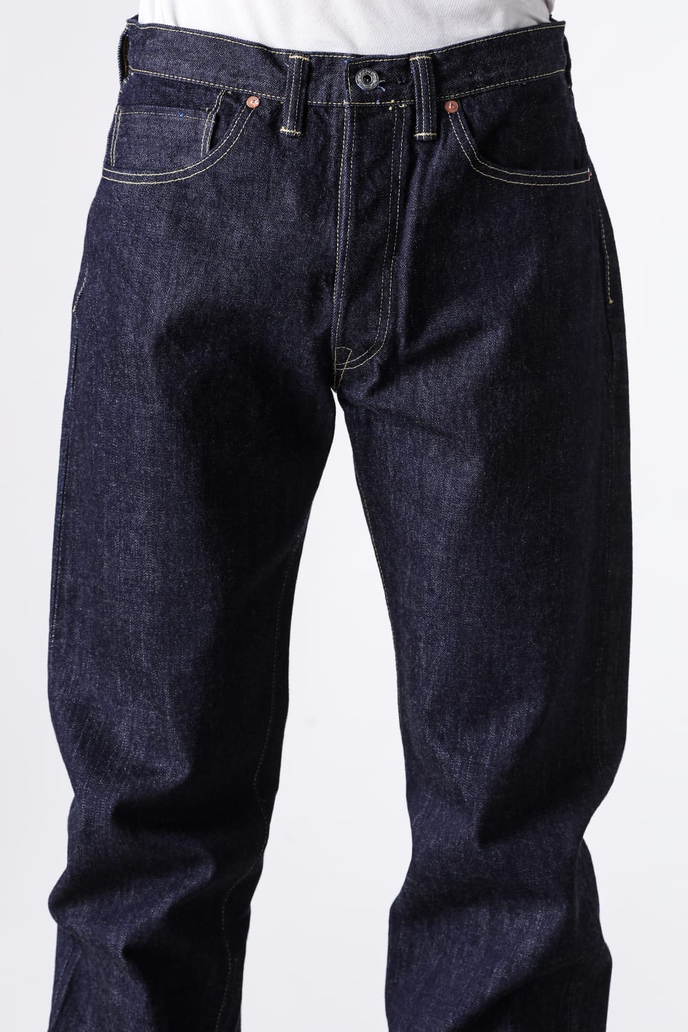 TCB Late S40's Jeansの腰から腿へ続く新品の織り面