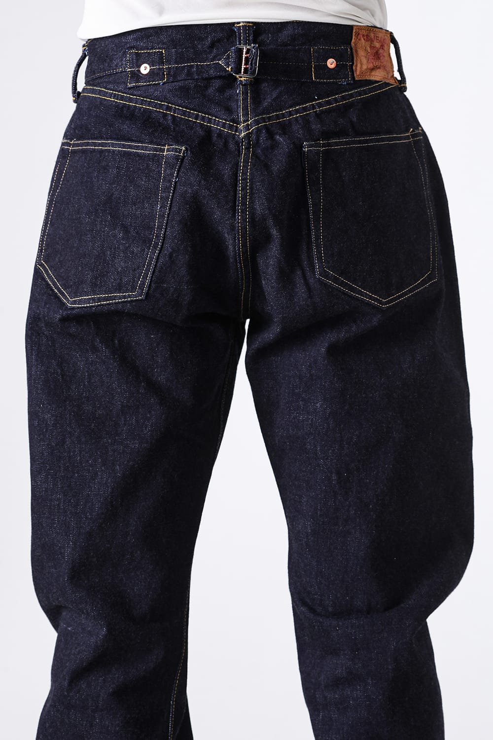 30's Jeans Cの後ろ腰、シンチ、ヨークと左右ポケット
