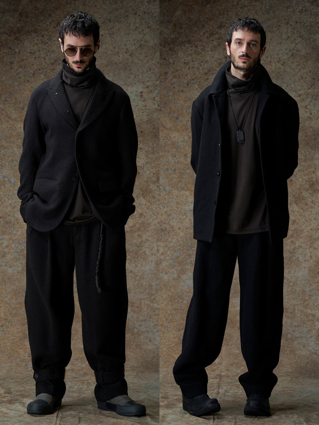 ファリエロ・サルティの生地で制作されたDEVOA 25-26AWのアイテム