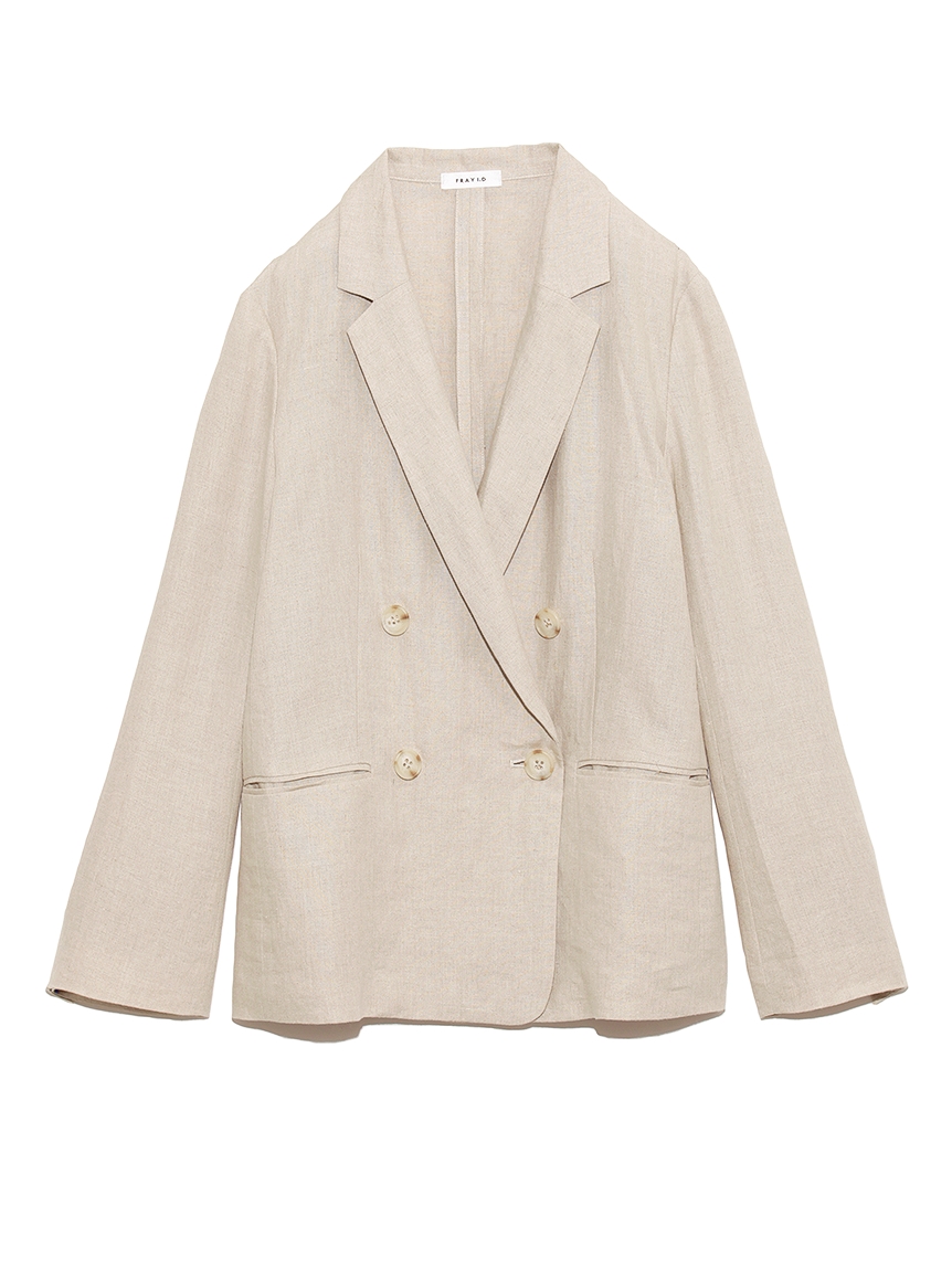 フレイ アイディー(FRAY I.D)のソフトフィニッシュリネンジャケット テーラードジャケット