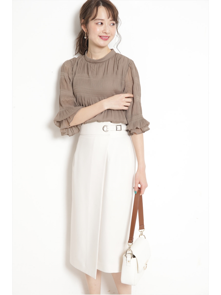 ジャスグリッティー(JUSGLITTY)の麻調サイドデザインタイトスカート タイトスカート