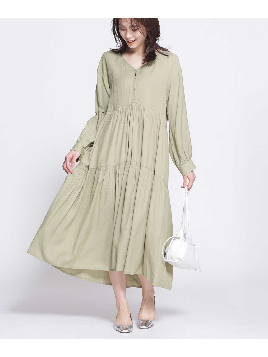 ナノ・ユニバース｜レディース(nano・universe)のティアードワンピース 膝丈ワンピース