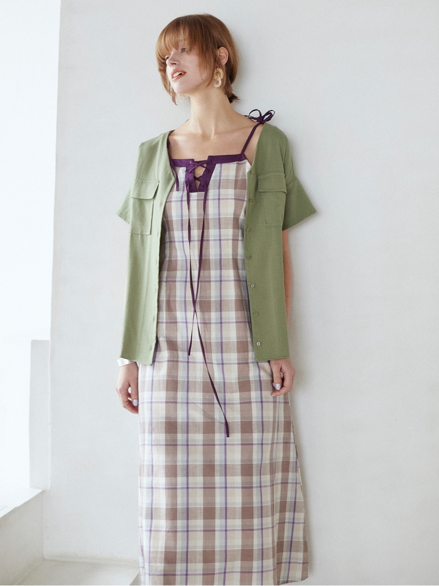 ドロシーズ(DRWCYS)のマドラスチェックワンピース キャミワンピース