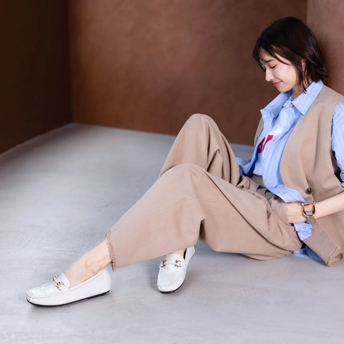 エンチャンテッドenchantedソフトビットモカシンフラットシューズ