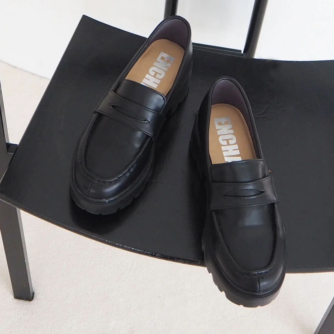 エンチャンテッドenchanted晴雨兼用プラットフォームペニーローファー 