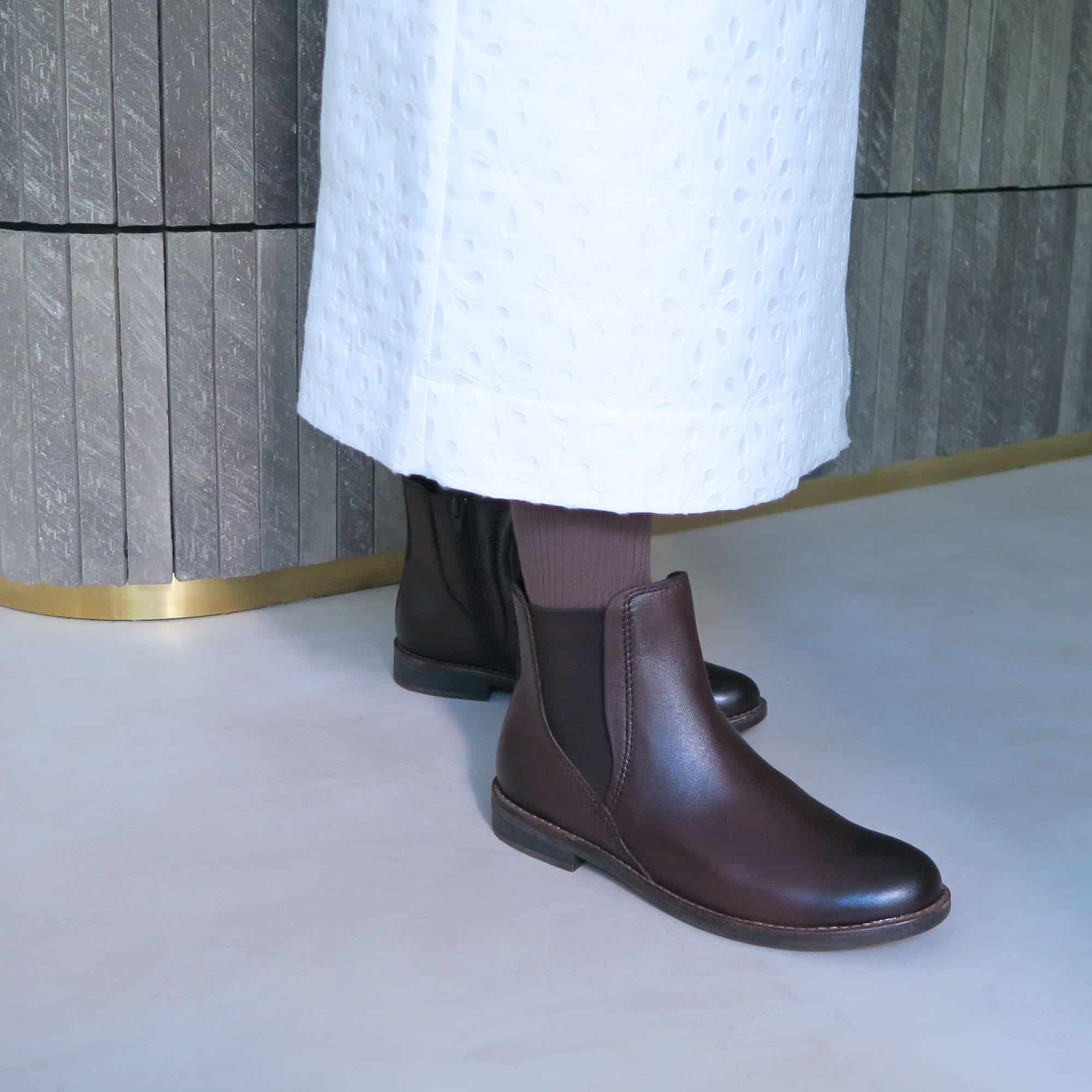 エンチャンテッドenchanted本革ソフトソールサイドゴアサイドジップショートブーツ