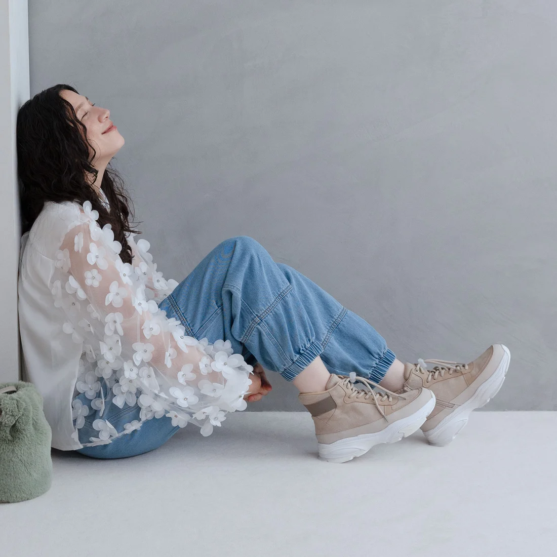 エンチャンテッドenchanted撥水レースアップサイドジップスニーカーブーツ