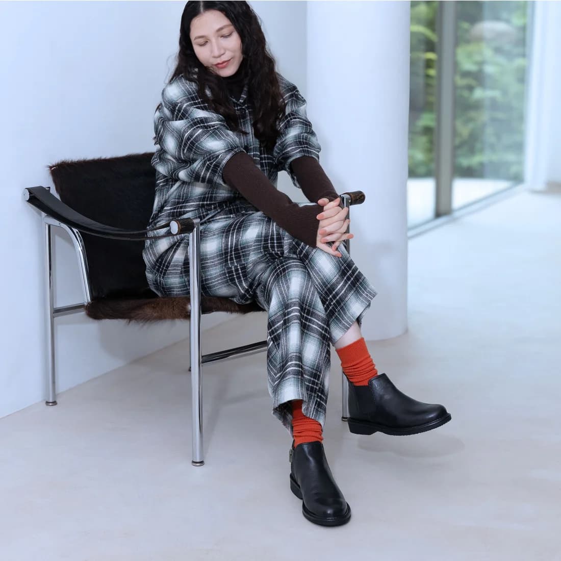 エンチャンテッドenchanted本革サイドゴアマイクロショートブーツシューズ