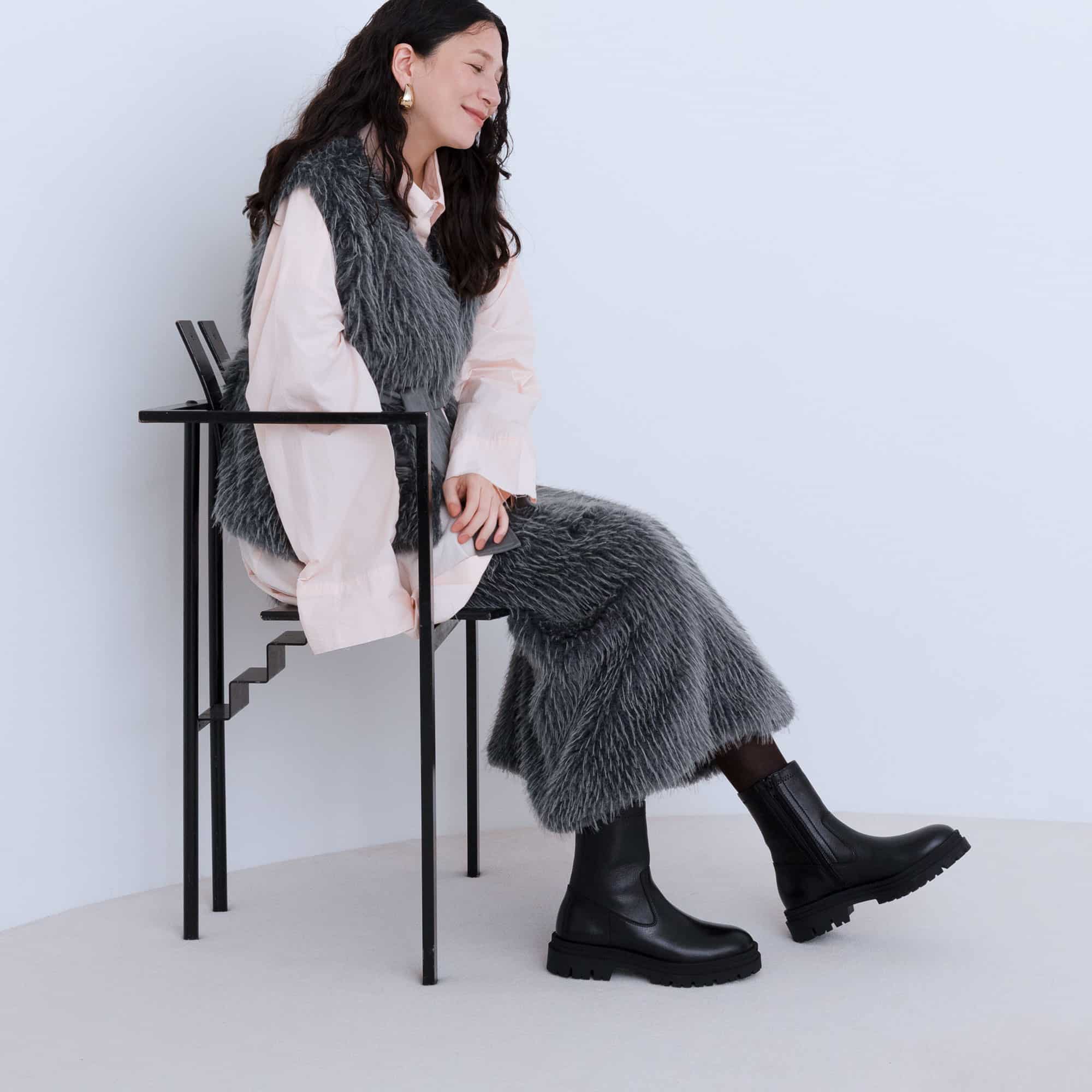 エンチャンテッドenchanted本革ストレッチサイドジップタンクソールブーツ