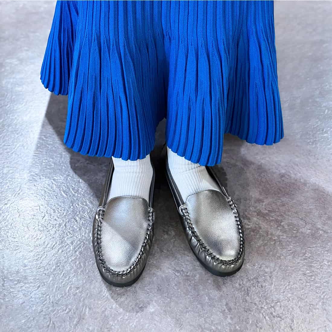 プレーンモカシン（ダークシルバー）