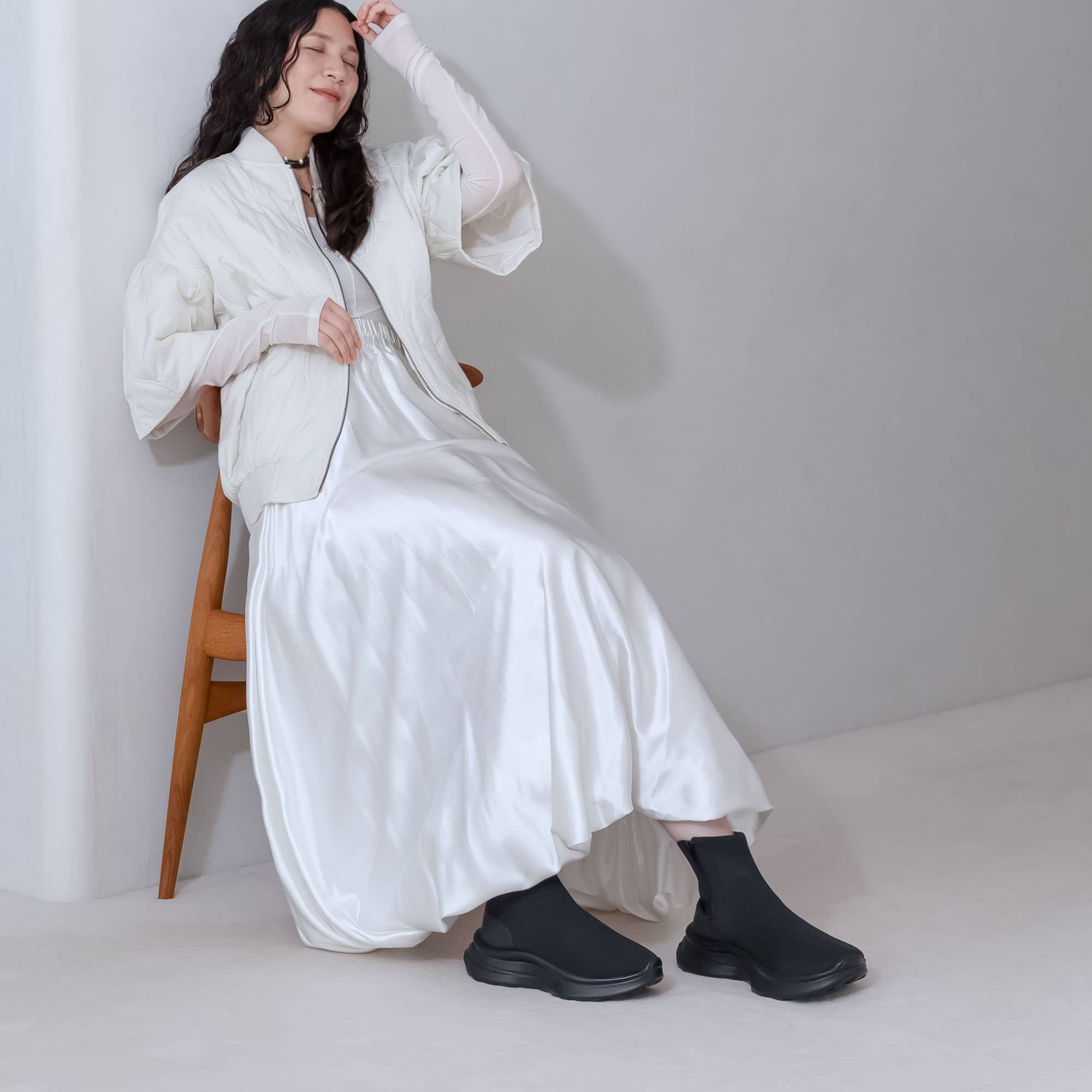 エンチャンテッドenchantedサイドジップスニーカーソールニットブーツ