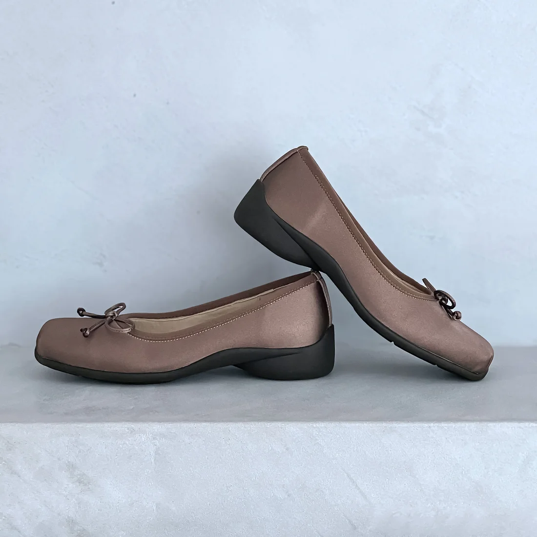 エンチャンテッドenchanted晴雨兼用スクエアトゥバレエシューズ