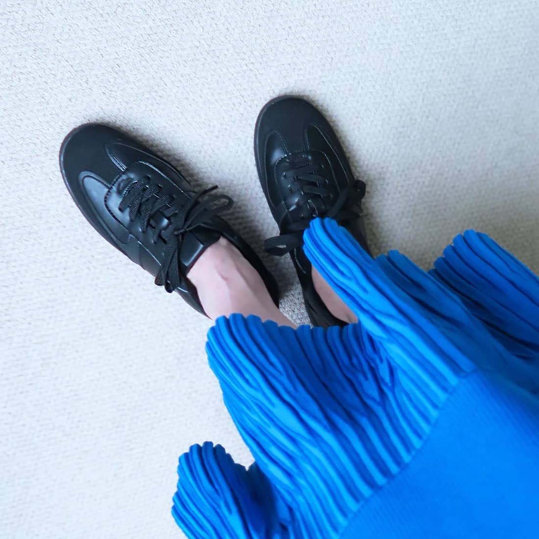 ジャーマントレーナーアレンジスニーカー（ブラック）