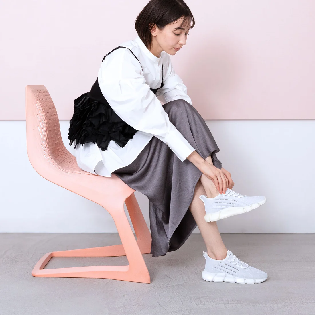 クリアソールニットスニーカー