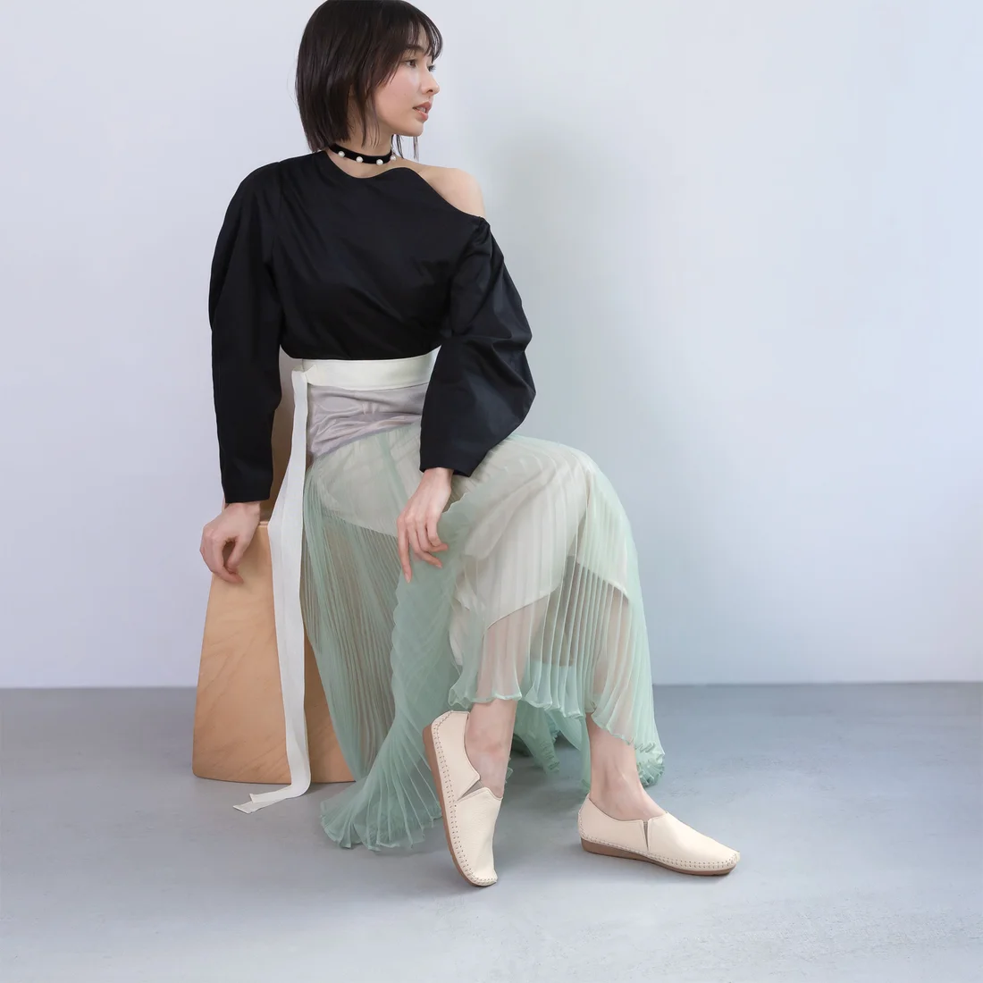 ソフトフィットスリッポンフラットシューズ