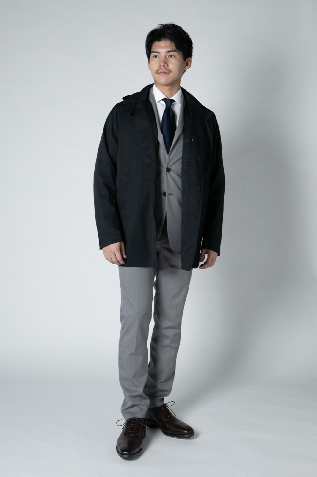 LOOK04 3Wayコートを羽織ったスタイル