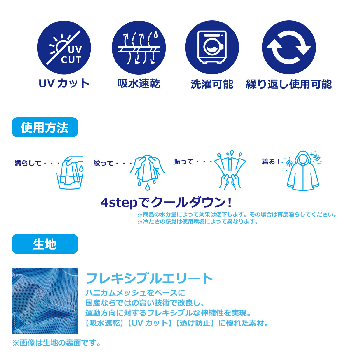 カスタム冷感ポンチョ